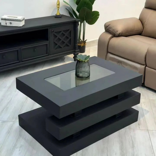 Nowoczesny stolik kawowy ze szklanym blatem